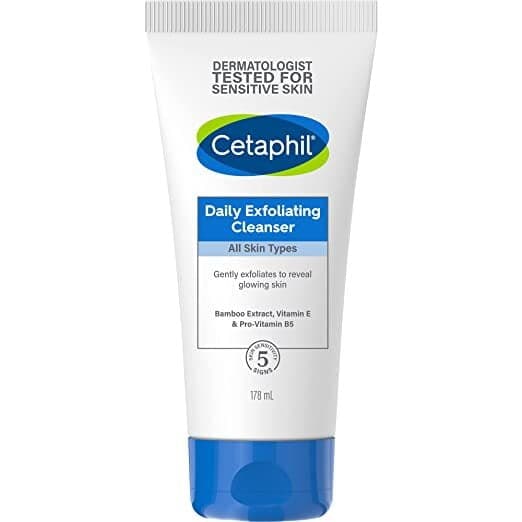 Cetaphil Face Wash Daily Exfoliating Cleanser For All Skin Types, 178ml