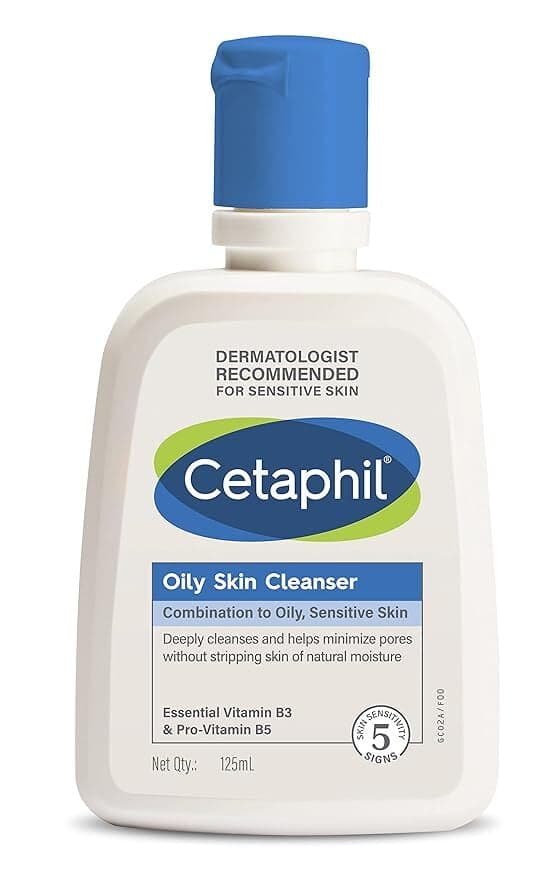 Cetaphil Oily Skin Cleanser , Daily Face Wash For Oily, Acne Prone Skin , Gentle Foaming, 125ml