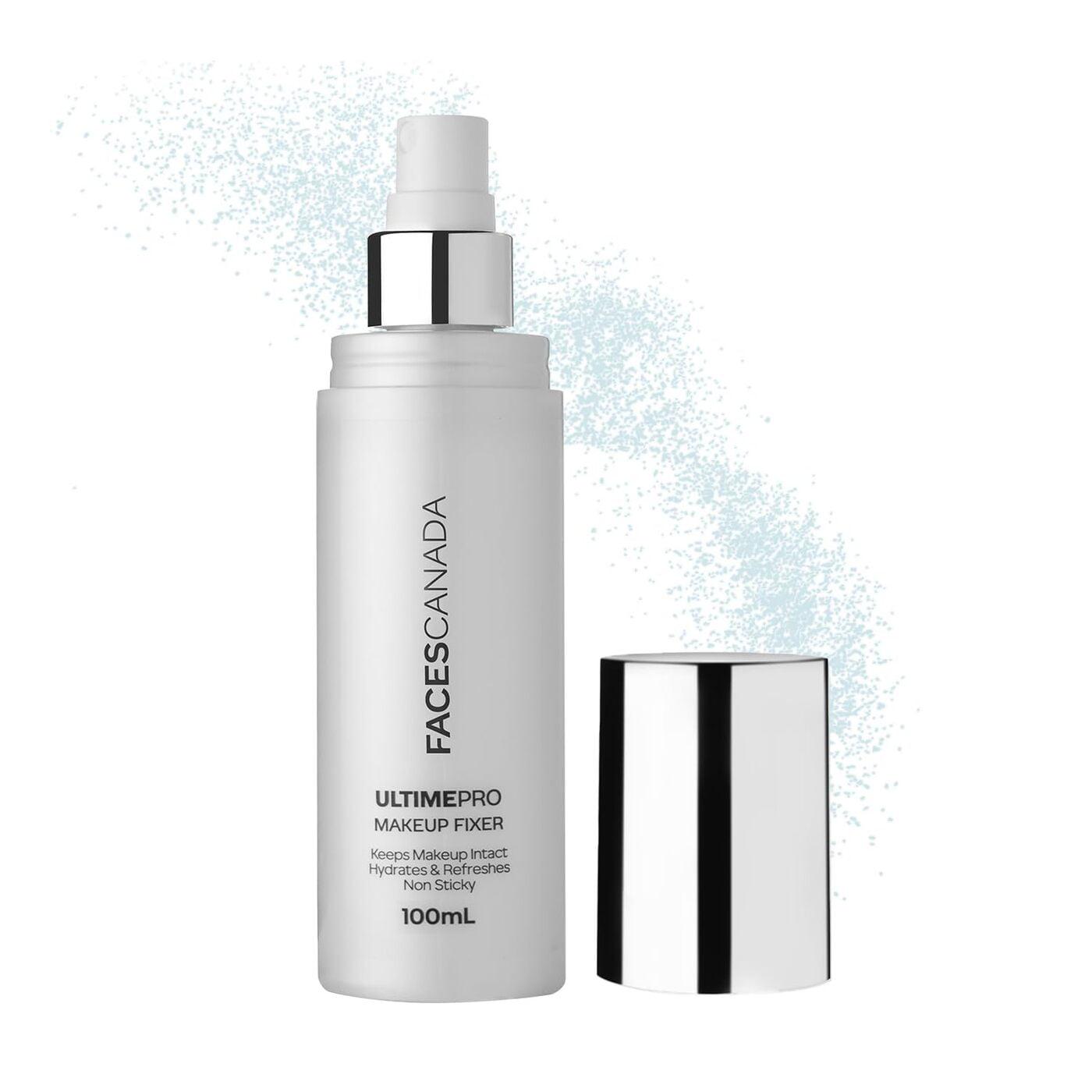 Faces Canada Ultime Pro Makeup Fixer, 100 Ml | Long Lasting Makeup Setting Spray | Keeps Makeup Intact | Hydrates, Soothes & Refreshes Skin | Hyaluronic Acid & Vitamin E Enriched | No Alcohol