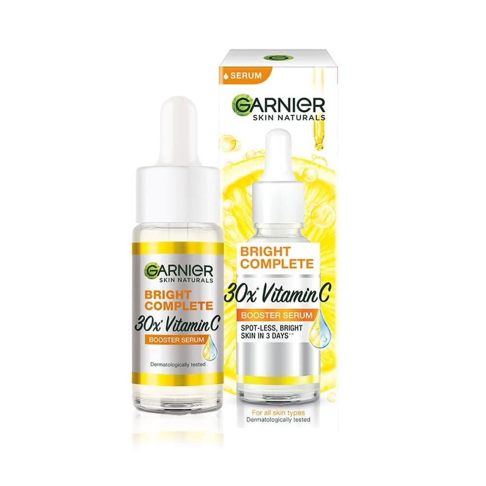 Garnier Skin Naturals, Face Serum, Brightening And Anti-Dark Spots, Bright Complete Vitamin C Booster, 15 Ml