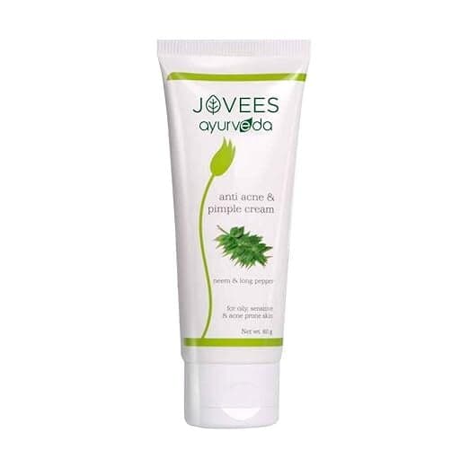 Jovees Ayurveda Neem & Long Pepper Anti Acne And Pimple Cream, Sensitive And Acne Prone Skin 60 G