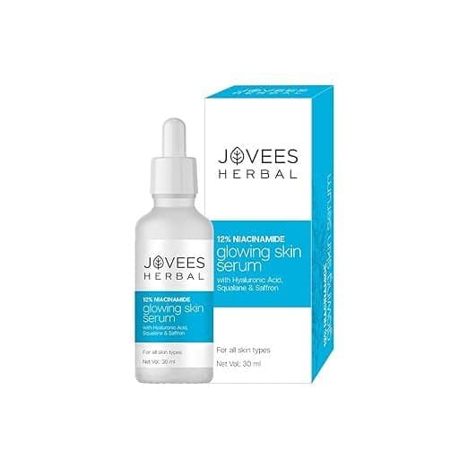 Jovees Herbal 12% Niacinamide Glowing Skin Serum With Hyaluronic Acid, Squalane & Saffron 30ml