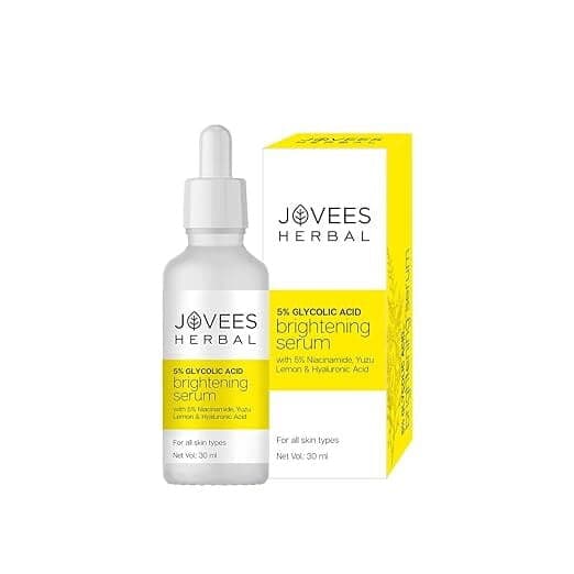 Jovees Herbal 5% Glycolic Acid Brightening Serum With 5% Niacinamide Yuzu Lemon & Hyaluronic Acid 30ml