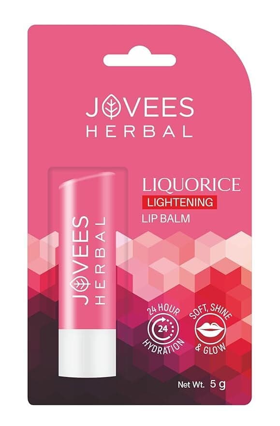 Jovees Herbal Liquorice Lip Lightening Gloss Lipbalm With Almond Oil, Bees Wax Cocoa Butter -5g