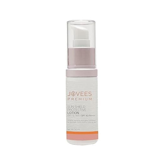 Jovees Herbal Premium Sun Shield Protective Lotion Spf 40 | Broad Spectrum Pa+++ | Matte Tint 50ml
