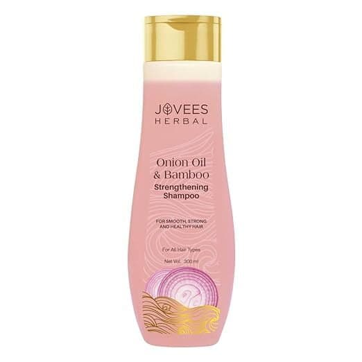 Jovees Herbal Red Onion Oil & Bamboo Strengthening Shampoo | Gives Smooth, Strong And Healthy Hair