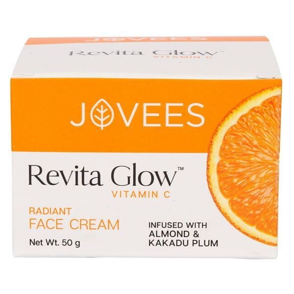 Jovees Herbal Revita Glow Vitamin C Cream Infused With Almond & Kakadu Plum 50g