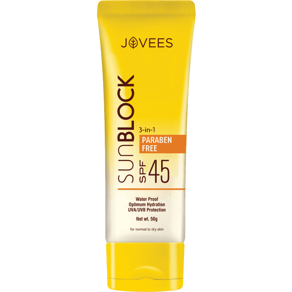 Jovees Herbal Sun Block Sunscreen Spf 45 Uva/Uvb Protection, Moisturization