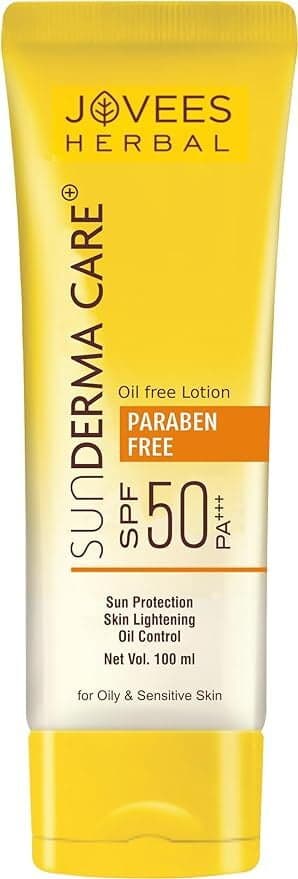 Jovees Herbal Sun Derma Care Lotion Spf 50 Pa+++ Broad Spectrum For Oily And Sensitive Skin 100ml
