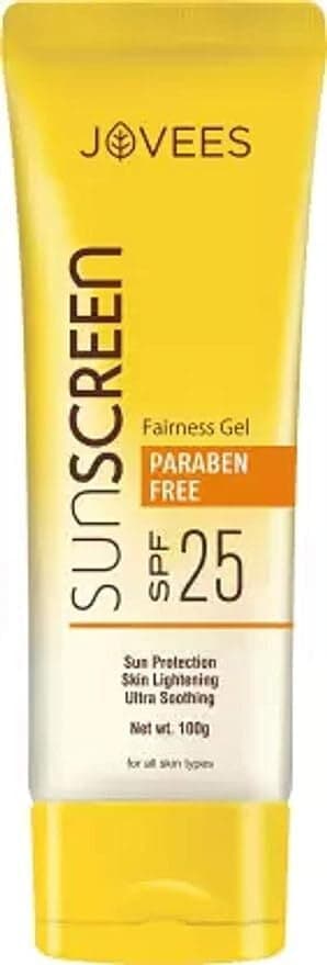Jovees Herbal Suncreen Fairness Gel Spf 25 With Aloe Vera |for Oily, Sensitive, Dry Skin