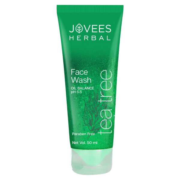 Jovees Herbal Tea Tree Oil Control Face Wash | For Oily & Acne Prone Skin | With Vitamin E & Tea Tree Oil