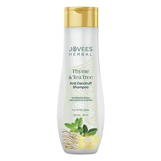 Jovees Herbal Thyme & Tea Tree Anti Dandruff Shampoo | With Tea Tree, Thyme & Lemon Extract