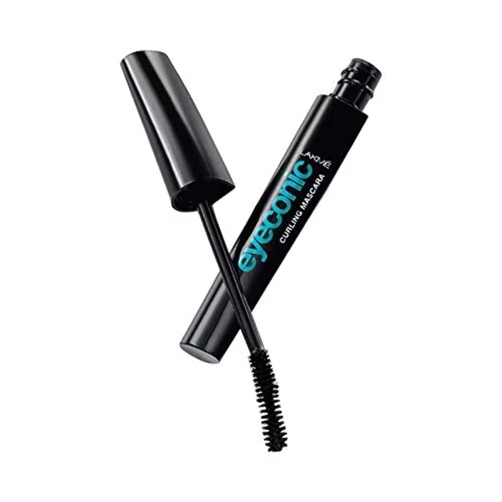 Lakme Eyeconic Curling Mascara For Women, 9ml | Black Waterproof Mascara | Eye Mascara With Smart Curl Brush For Voluminous, Smudge-Proof Lashes