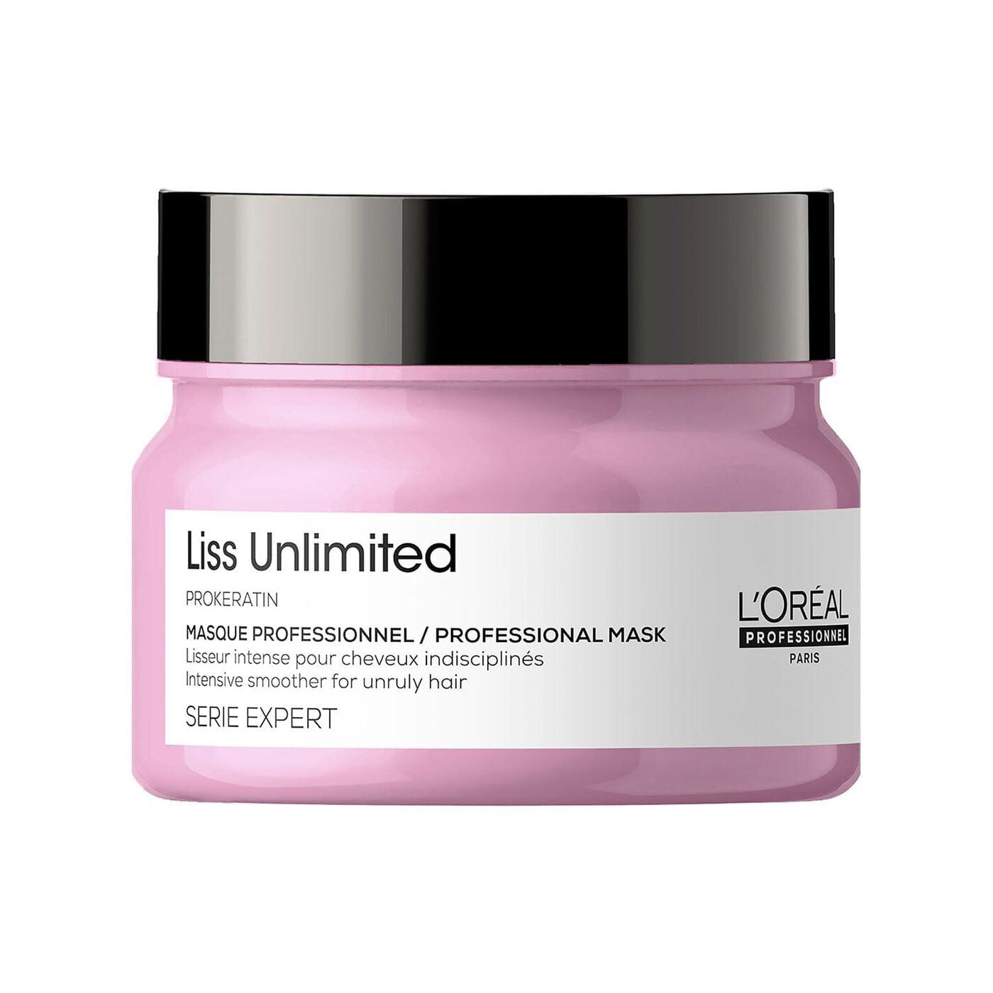L'oréal Professionnel Liss Unlimited Hair Mask With Pro-Keratin And Kukui Nut Oil For Rebellious Frizzy Hair, Serie Expert, 250gm
