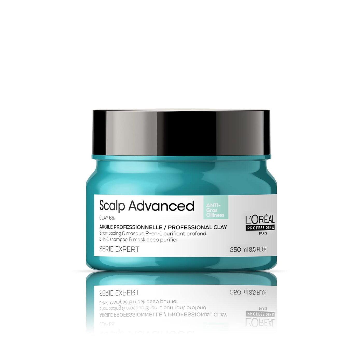 L'oréal Professionnel Scalp Advanced Anti-Oiliness 2-In-1 Deep Purifier Clay | For Oily Scalp | With 3% Aha (250 Gm)