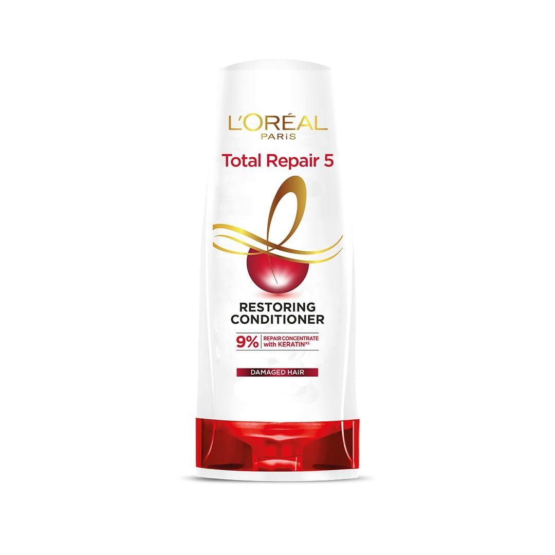 L'oreal Paris Conditioner, For Damaged And Weak Hair, With Pro-Keratin + Ceramide, Total Repair 5, 180ml