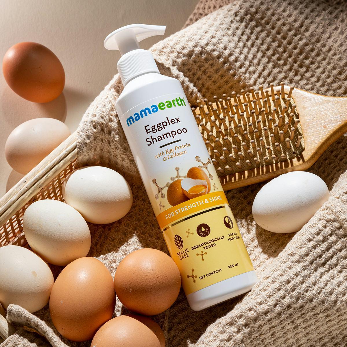 Mamaearth Eggplex Shampoo With Egg Protein & Collagen For Strength And Shine, 250 Ml