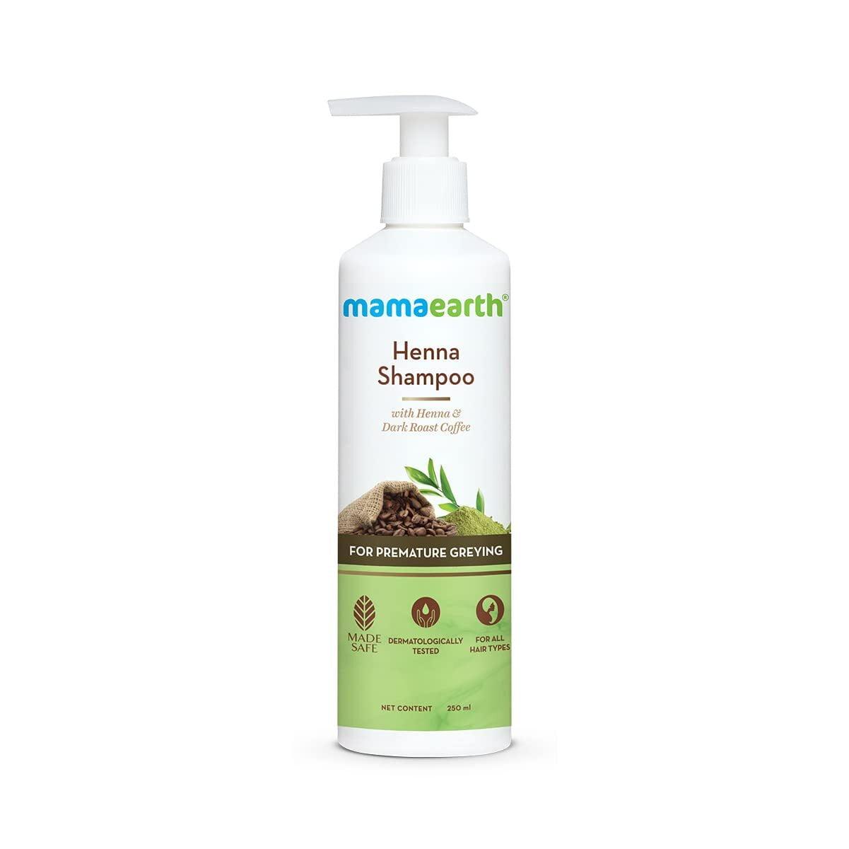 Mamaearth Henna Shampoo, For Enhance Hair Color, With Henna And Deep Roast Coffee – 250 Ml