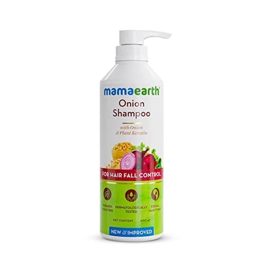 Mamaearth Onion Shampoo For Hair Growth & Hair Fall Control With Onion & Plant Keratin, 600 Ml