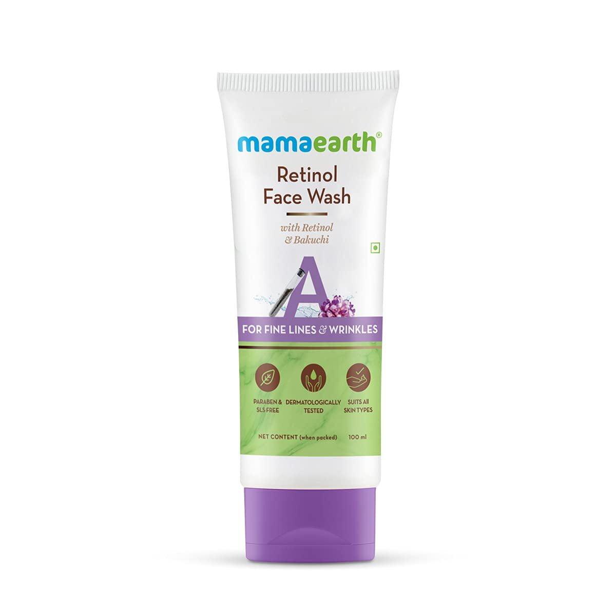 Mamaearth Retinol With Retinol & Bakuchi For Fine Lines And Wrinkles Face Wash (100 Ml)