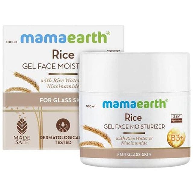 Mamaearth Rice Gel Face Moisturizer - With Rice Water & Niacinamide For Glass Skin, 100 Ml