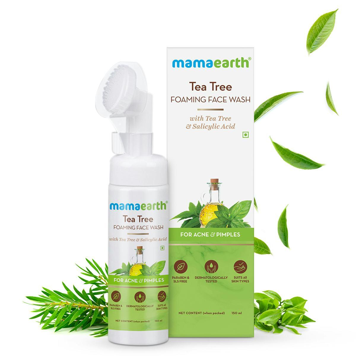 Mamaearth Tea Tree Foaming Face Wash With Tea Tree And Salicylic Acid For Acne And Pimples, 150ml