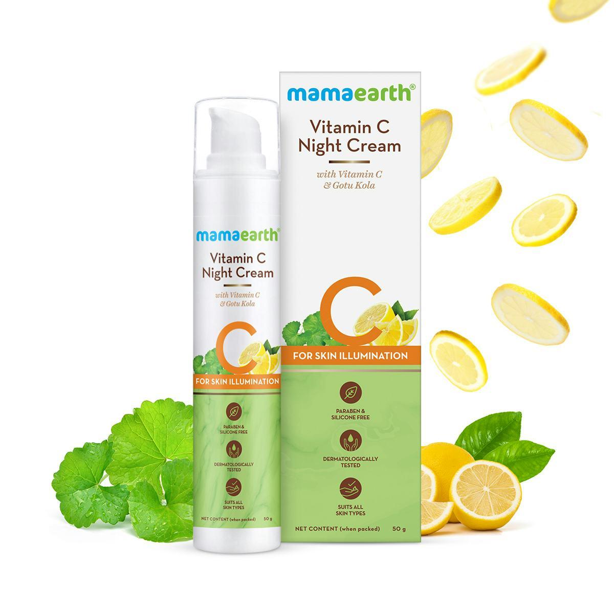 Mamaearth Vitamin C Night Cream With Vitamin C And Gotu Kola For Skin Illumination - 50g