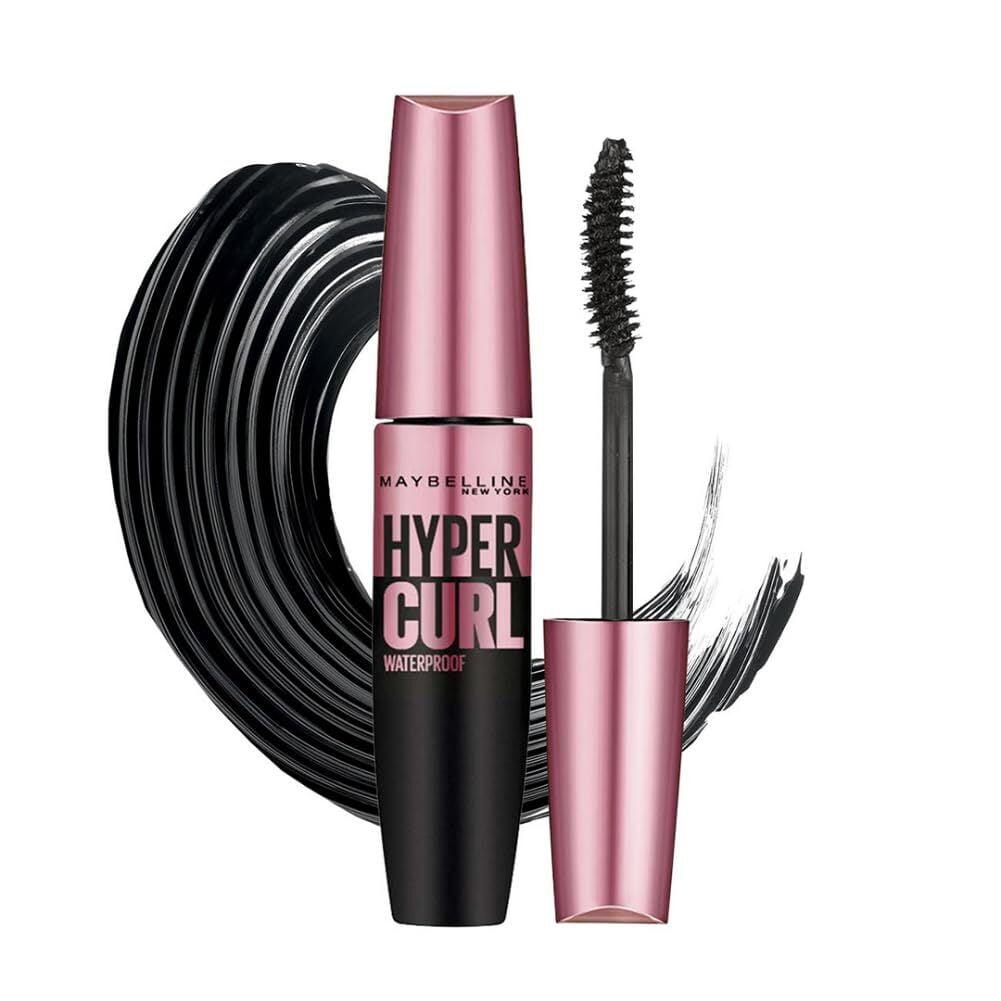 Maybelline New York Mascara, Curls Lashes, Highly Pigmented Colour, Long-Lasting, Waterproof, Hypercurl , Black, 9.2ml