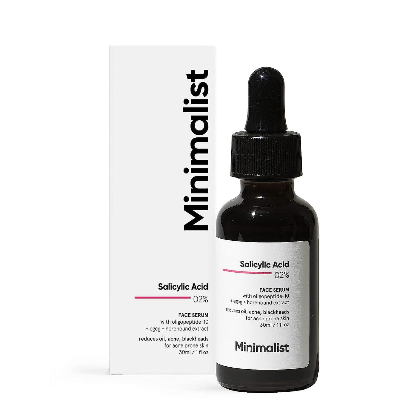 Minimalist 2% Salicylic Acid Serum For Acne, Blackheads & Open Pores | Reduces Excess Oil & Bumpy Texture | Bha Based Exfoliant For Acne Prone Or Oily Skin | 30ml
