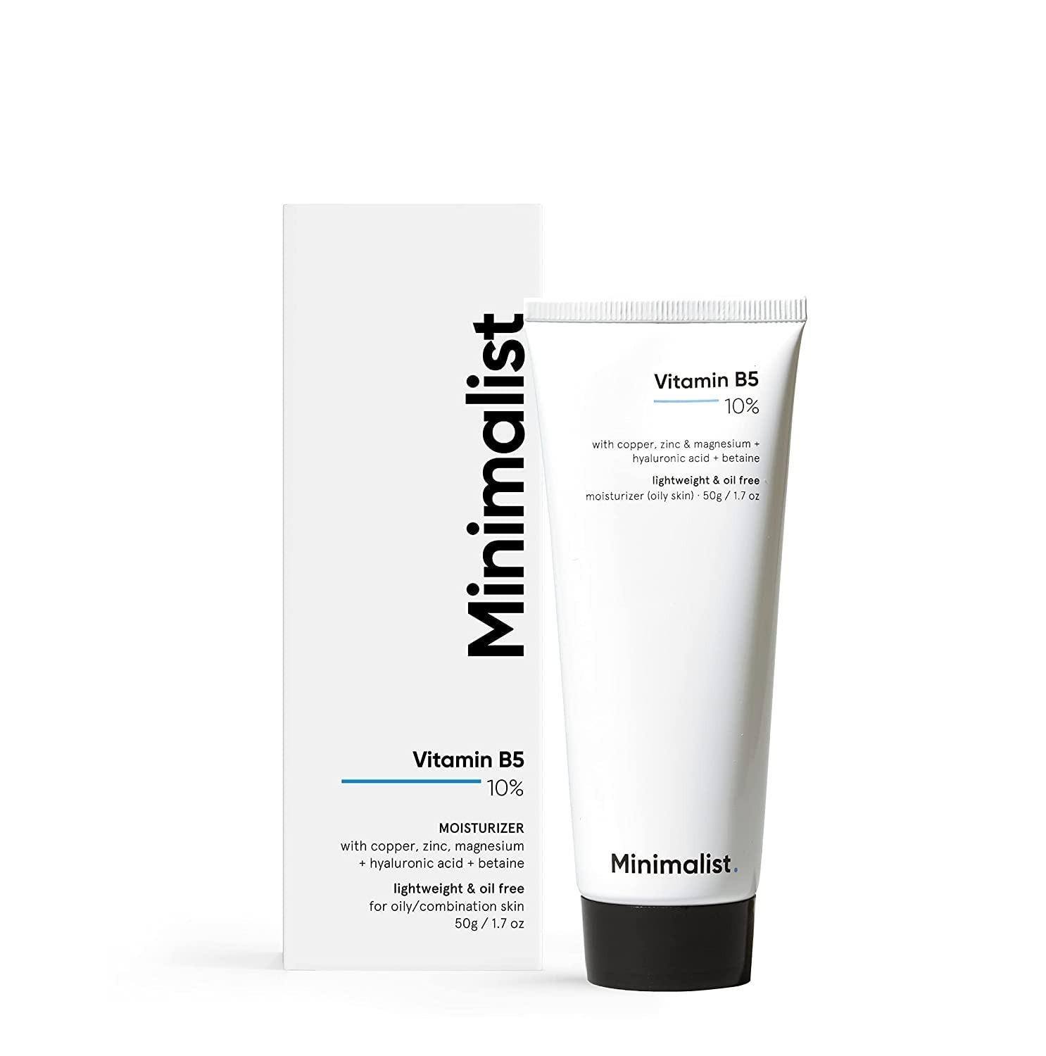 10% Vitamin B5 Gel Face Moisturizer For Oily & Acne Prone Skin | Oil-Free | Fast Absorbing Lightweight Winter Cream For Women & Men | Non Sticky | Fragrance Free