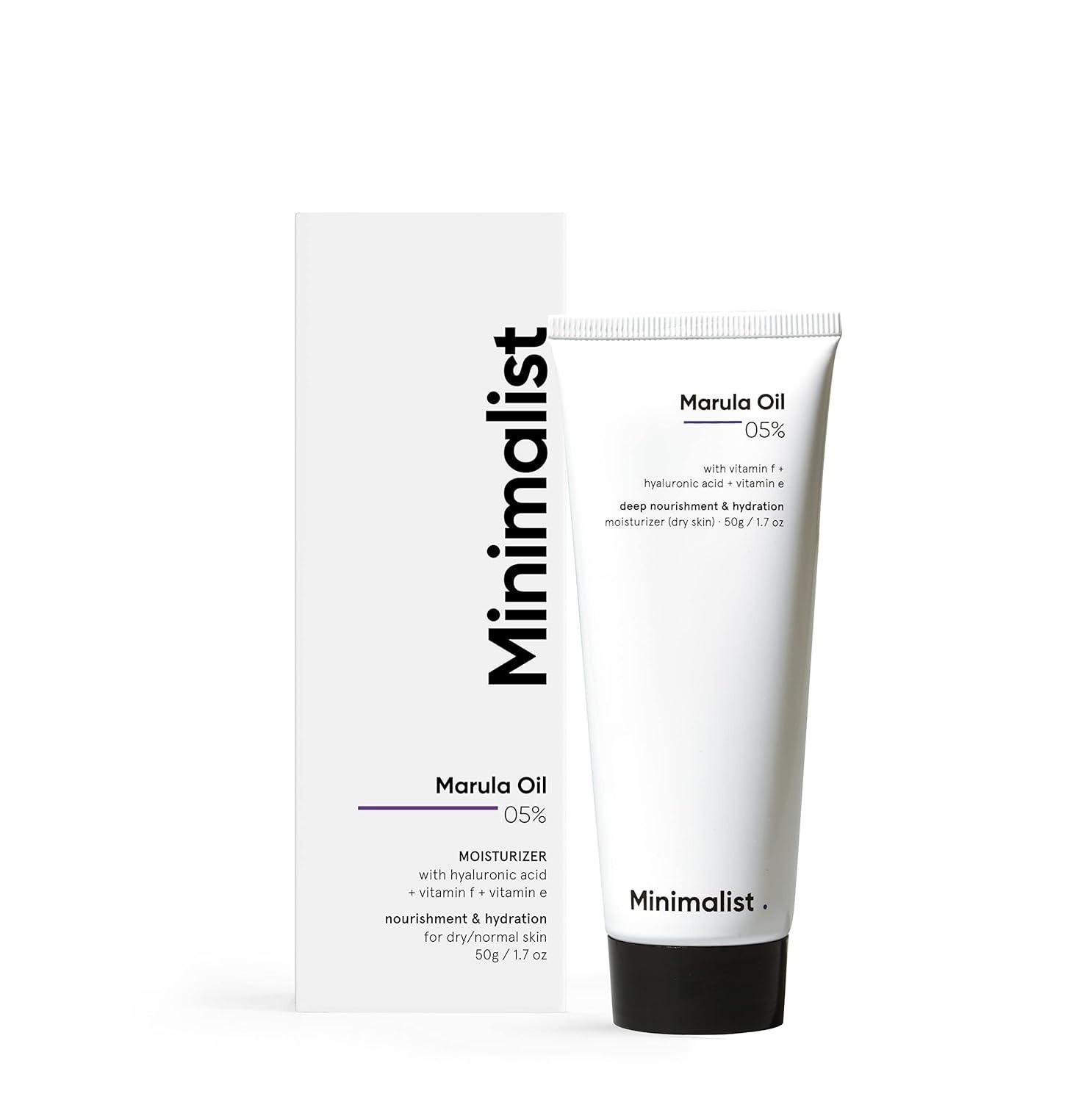 Marula Oil 5% Face Moisturizer For Dry Skin With Hyaluronic Acid For Deep Nourishment & Hydration, For Men & Women