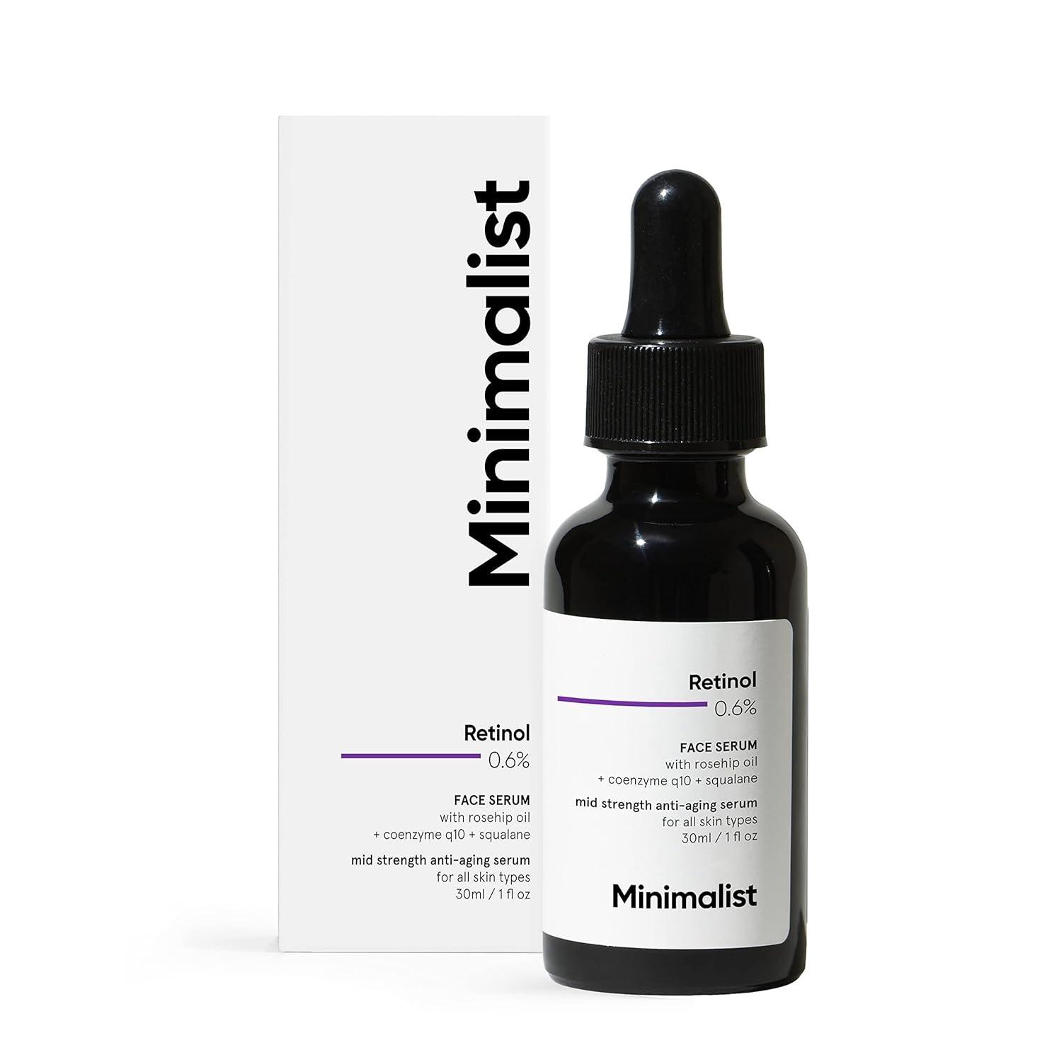 Retinol 0.6% Mid-Strength Anti Aging Face Serum For Unisex, Reduces Fine Lines & Wrinkles, Medium Strength Retinol Formula