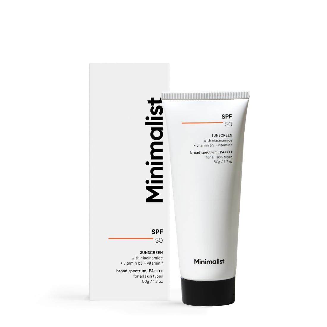 Sunscreen Spf 50 Pa++++ | Clinically Tested In Us (in-Vivo) | Lightweight With Multi-Vitamins | No White Cast | Broad Spectrum Niacinamide Sunscreen For Oily Skin, Dry Skin | For Women & Men | 50g