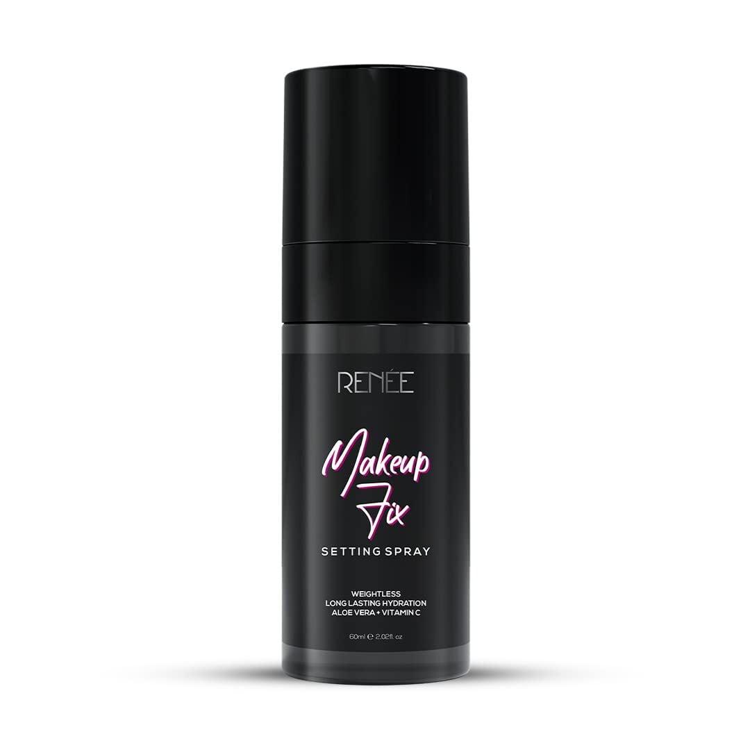 Renee Makeup Fixer Setting Spray 60ml| Infused With Aloe Vera & Niacinamide| Prevents Cracks, Minimizes Pores & Fine Lines| Long Lasting & Weightless Formula