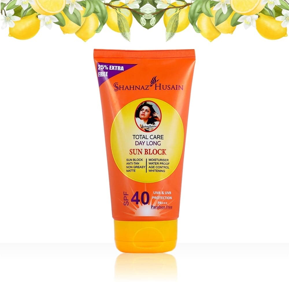 Shahnaz Husain Total Care Day Long Sun Block 80g + 20g Free (spf-40)