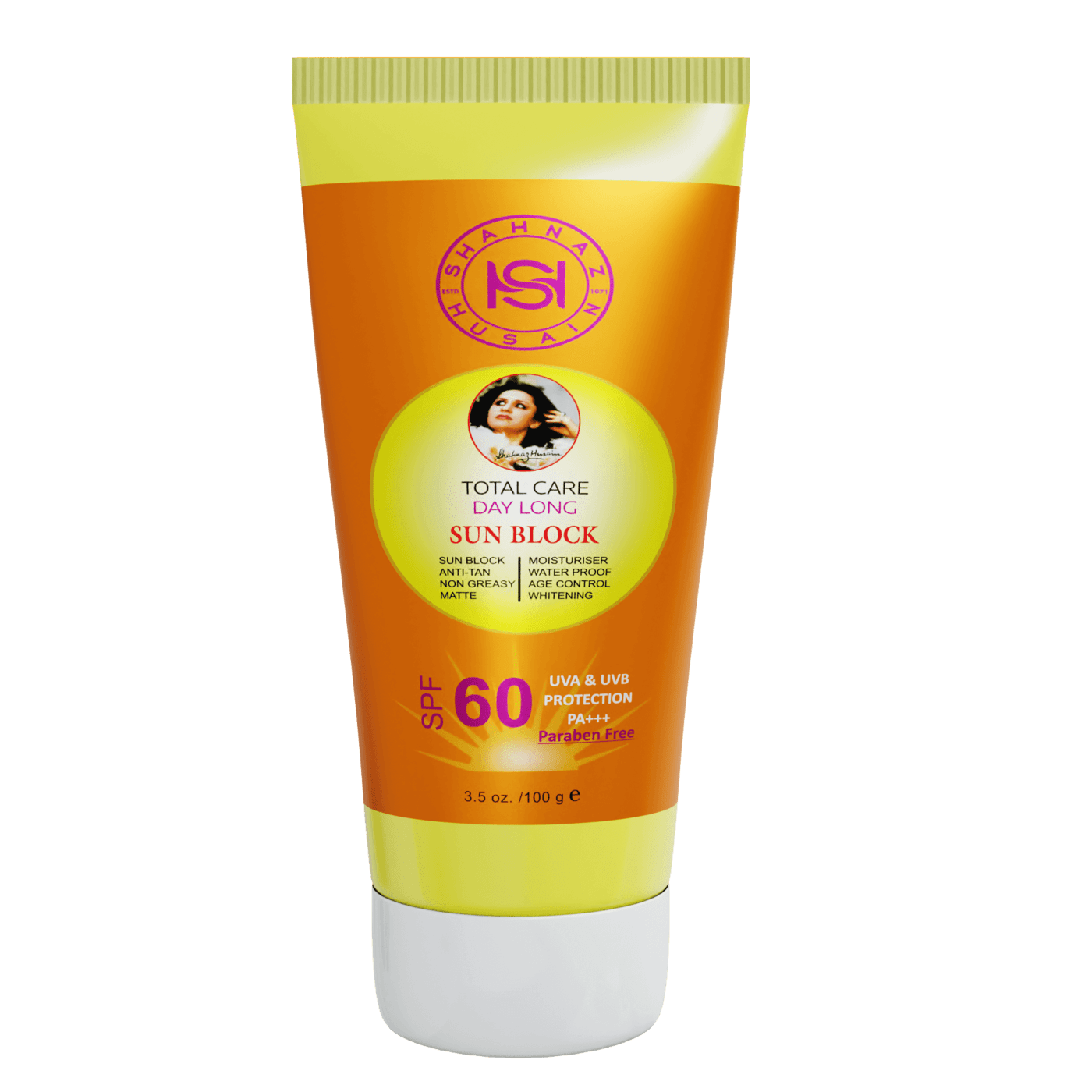 Shahnaz Husain Total Care Day Long Sun Block – Spf-60 – 100g