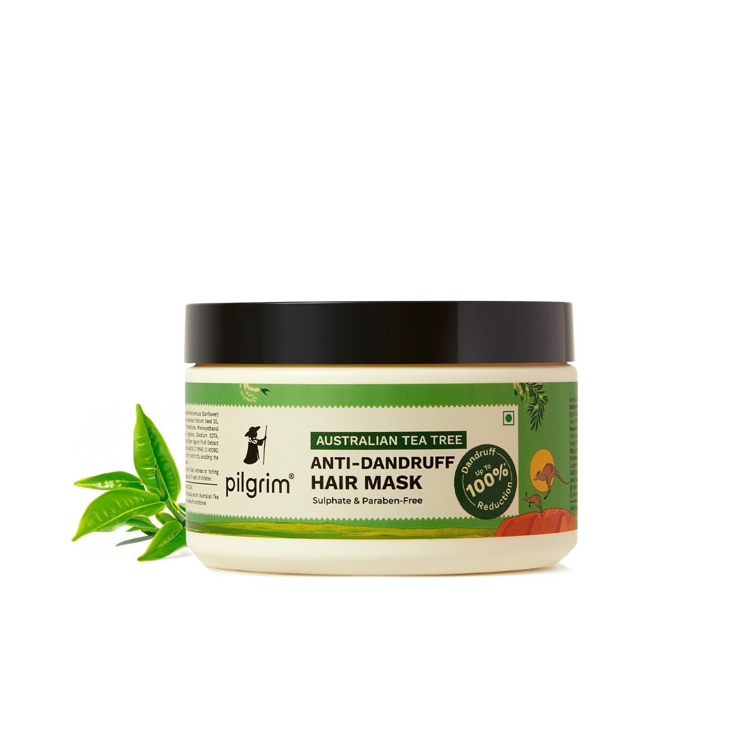 Pilgrim Australian Tea Tree Anti-Dandruff Hair Mask 200ml | Makes Hair Smooth & Deeply Moisturizes | Strengthens Hair | All Hair Types | For Men & Women | Sulfate & Paraben Free |