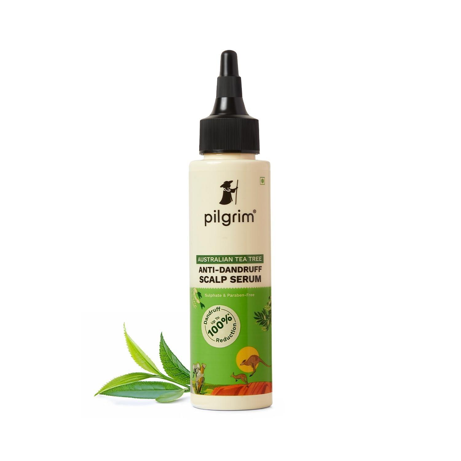 Pilgrim Australian Tea Tree Anti Dandruff Scalp Serum 100ml | Pre Shampoo Treatment For Dandruff And Itchy Scalp | Fights Dandruff & Reduces Inflammation | For Women & Men |
