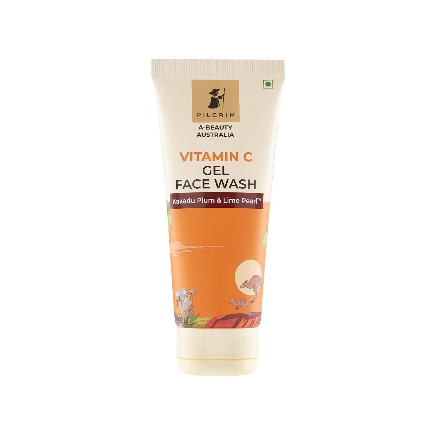 Pilgrim Australian Vitamin C Gel Face Wash For For Dry/ Radiant/ Glowing Skin With Kakadu Plum & Lime Pearl™ | Women & Men | 100 Ml