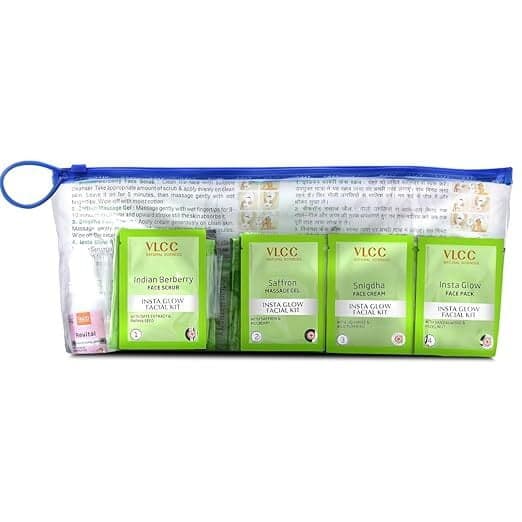 Vlcc Insta Glow Facial Kit 240 G (set Of 6)