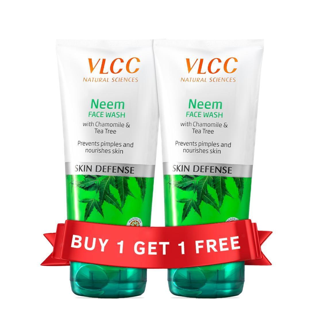 Vlcc Neem Face Wash - Buy One Get One Fights Acne, And Pimples -300ml