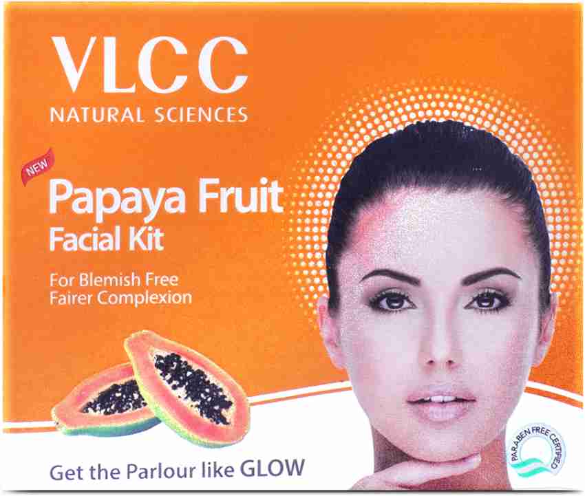 Vlcc Papaya Fruit Facial Kit With Free Rose Water Toner - 300g + 100ml