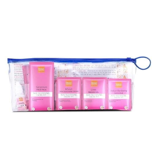 Vlcc Skin Tightening Facial Kit (6 Facials) - 240 G + 12 Ml