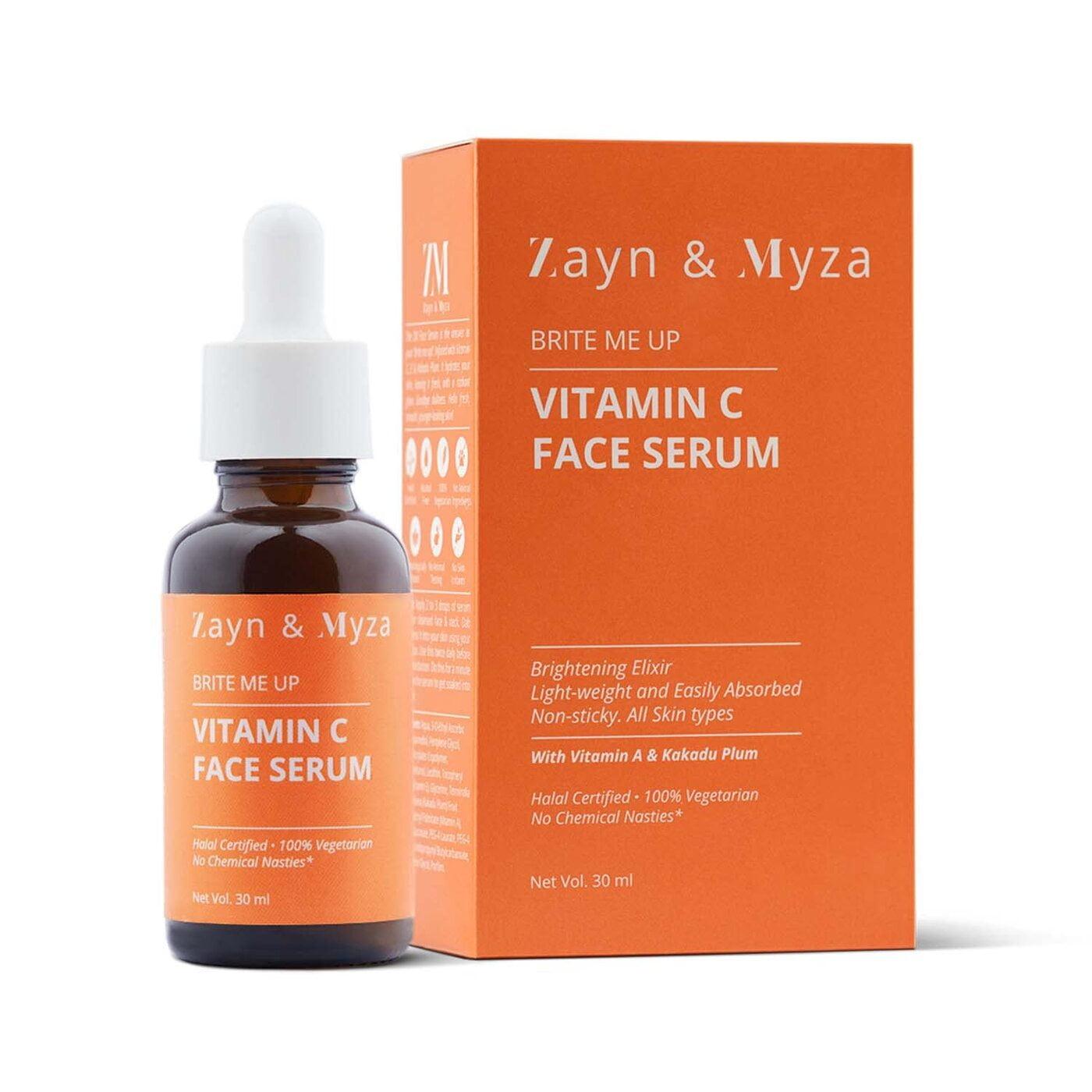 Zm Zayn & Myza Vitamin C Face Serum | Brightening Serum For Glowing Skin | Revives Dull Skin|fades Pigmentation & Dark Spots | For All Skin Types - 30 Ml